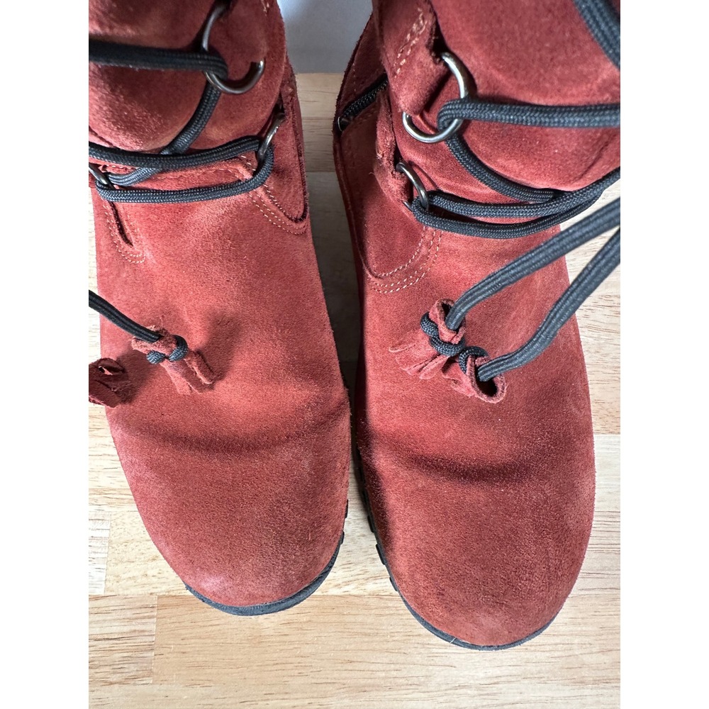 Baffin Tall Leather Boots Winter Madeleine Waterproof Suede Lace Up Size 10 - Picture 2 of 12